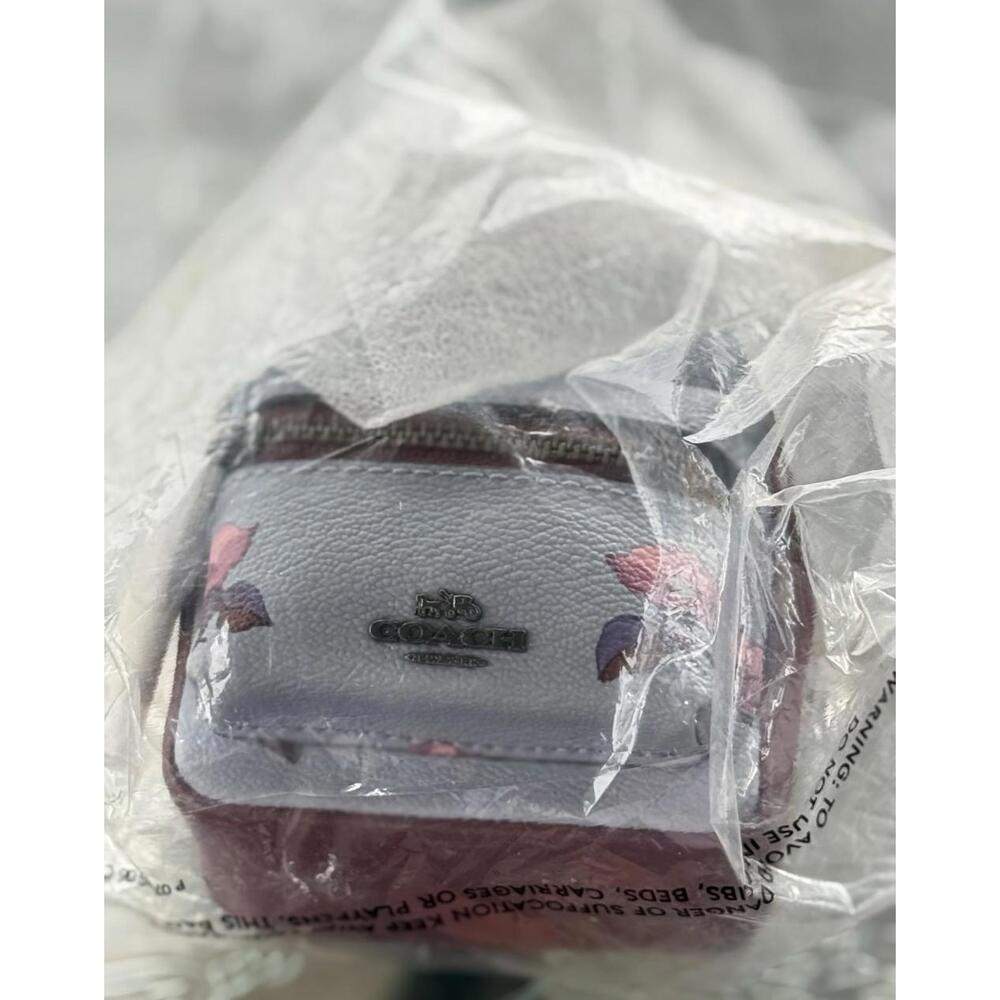 NWT COACH Mini Court Backpack Charm Bell Flower Steel Blue - Picture 6 of 13